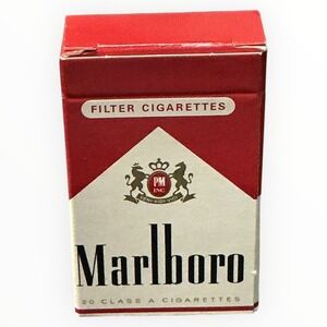 Marlboro Vintage Matchbox Collectible Red White Cigarette Pack Design